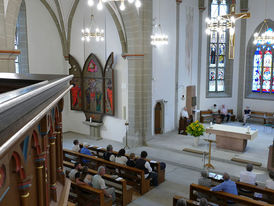 Feierstunde zum Abschluss der Renovierungsarbeiten in St. Crescentius (Foto: Karl-Franz Thiede)